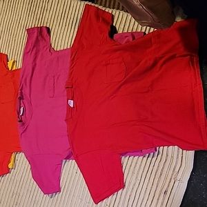 Vintage. Made in USA. Pocket Tees. 4 Larges. 1 medium. Assorted brands.